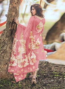 Rang Rasiya Digital Lawn Color By Kilruba K45C Pink Cotton Party Wear Pakistani Lawn Suit