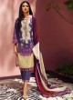 Purple Jam Silk Designer Pakistani Suit Sana Safinaz Vol 4 By Kilruba With Cotton Dupatta 32001