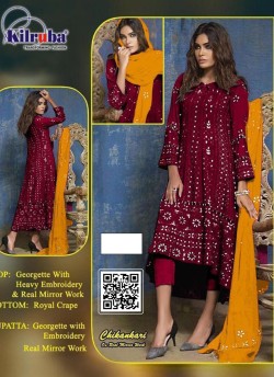 Chikankari Pakistani Designer Festival Wear Suits By Kilruba