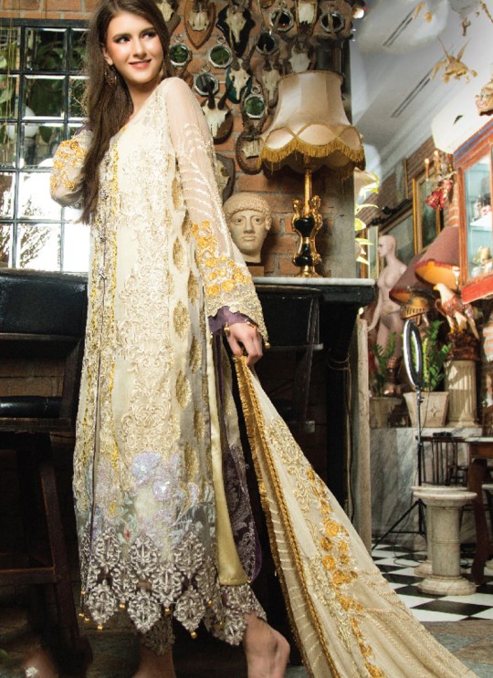 Yellow Faux Georgette  Pakistani Suits Jannat Zq 9001 Set By Kilruba SC/016342