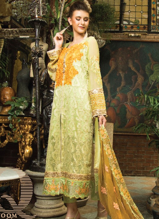 Pista Green Faux Georgette  Pakistani Suits Jannat Zq 9003 Set By Kilruba SC/016342