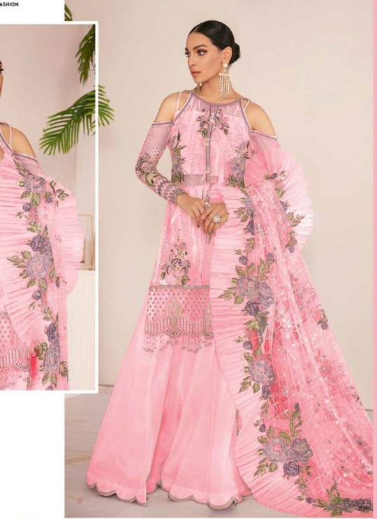 K-173 Colors K-173 Pink Georgette Party Wear Pakistani Suit SC/019613