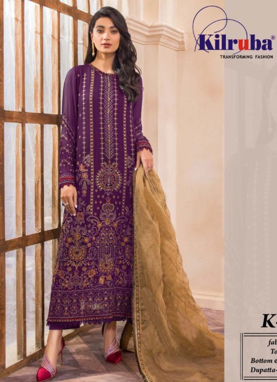 K-185 Colors K-185 Maroon Georgette Party Wear Pakistani Suit SC/019706