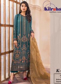 K-185 Colors K-185 A Teal Green Georgette Party Wear Pakistani Suit SC/019707