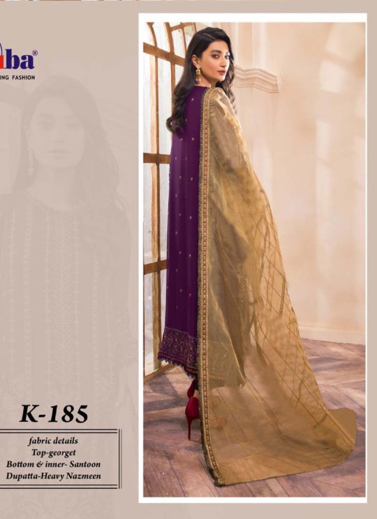 K-185 Colors K-185 Maroon Georgette Party Wear Pakistani Suit SC/019706