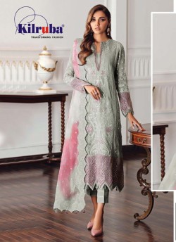 K-189 Colors K-189 A Grey Georgette Party Wear Pakistani Suit SC/019725