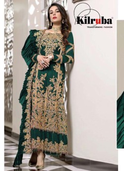 Kilruba K172 Colors K-172 Green Georgette Party Wear Pakistani Suit SC/019733