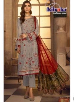 Kilruba K-174 Coffee Georgette Party Wear Pakistani Suit SC/019595