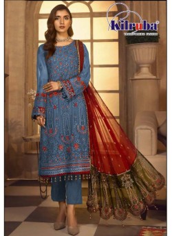 Kilruba K-174 E Blue Georgette Party Wear Pakistani Suit SC/019808