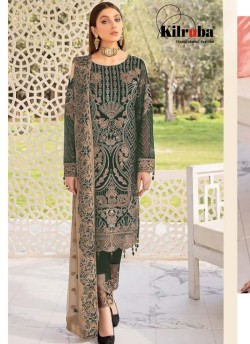 Kilruba K-176 B Green Georgette Party Wear Pakistani Suit SC/019644