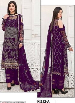 Kilruba K-213 A Wine Georgette Party Wear Pakistani Suit SC/019805