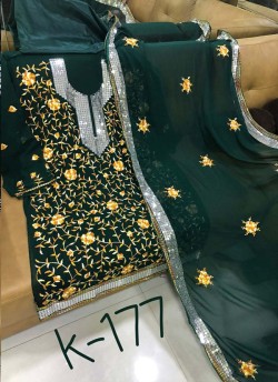 Kilruba K-177 Colors K-177 Green Georgette Party Wear Pakistani Suit SC/019600