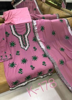 Kilruba K-178 Colors K-178 PINK Georgette Party Wear Pakistani Suit SC/019612