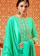 Green Silk Sharara Suit Kimora 1 K-003 By Kimora Fashion