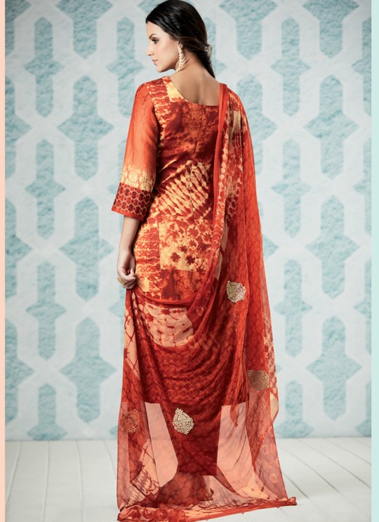 Orange Cotton Satin Straight Cut Suit Sohni Vol 8 157 By Kimora Fashion Orange Cotton Satin Straight Cut Suit Sohni Vol 8 157 By Kimora Fashion