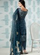 Blue Cotton Satin Straight Cut Suit Sohni Vol 8 163 By Kimora Fashion