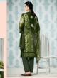 Olive Green Cotton Satin Straight Cut Suit Sohni Vol 8 164 By Kimora Fashion