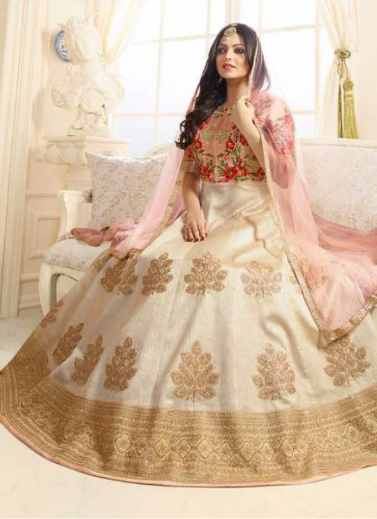 Drashti Dhami Cream Embroidered Wedding Wear Floor Length Anarkali Nitya Vol 104 1409 By LT Fabrics SC/005020