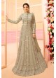 Beige Net Floor Length Anarkali Nitya Vol-122 2201 By Lt Fabrics
