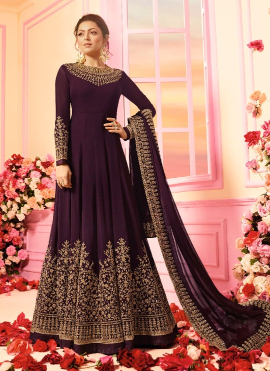 Purple Georgette Floor Length Anarkali Nitya Vol-122 2202 By Lt Fabrics