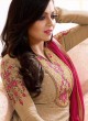 Drashti Dhami Beige Embroidered Festival Wear Straight Suits Nitya Vol 103 1304 Set By LT Fabrics  SC/004037