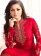 Drashti Dhami Red Embroidered Festival Wear Straight Suits Nitya Vol 103 1307 Set By LT Fabrics  SC/004037