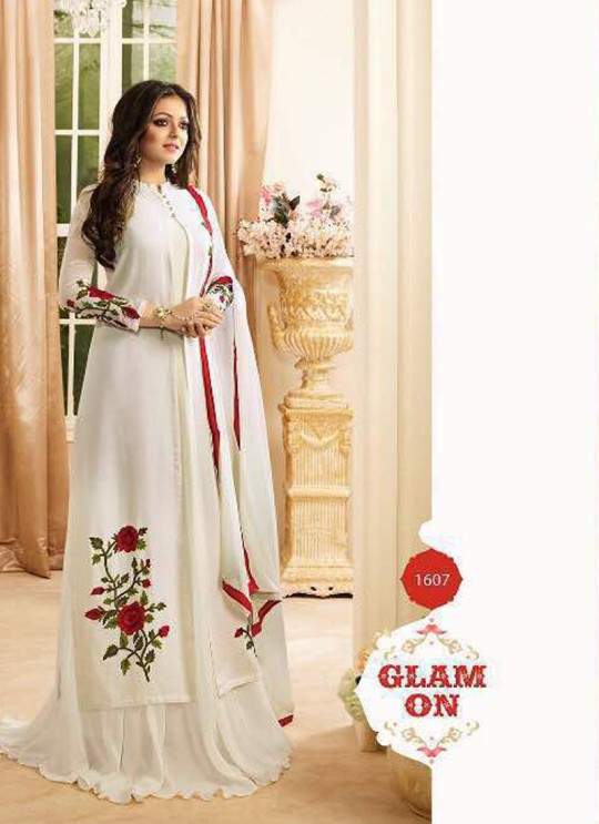 Drashti Dhami White Embroidered Wedding Wear Floor Length Anarkali Nitya Vol 106 1607 By LT Fabrics SC/010618