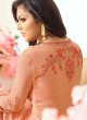 Drashti Dhami Peach Embroidered Wedding Wear Floor Length Anarkali Nitya Vol 110 11005 By LT Fabrics  SC/006204