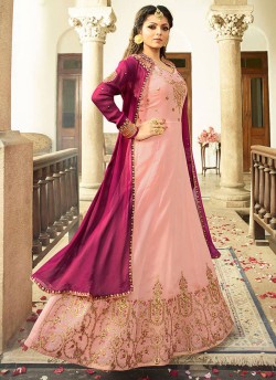 Drashti Dhami Pink Embroidered Wedding Wear Floor Length Anarkali Nitya Vol 113 2303 By LT Fabrics SC/009003