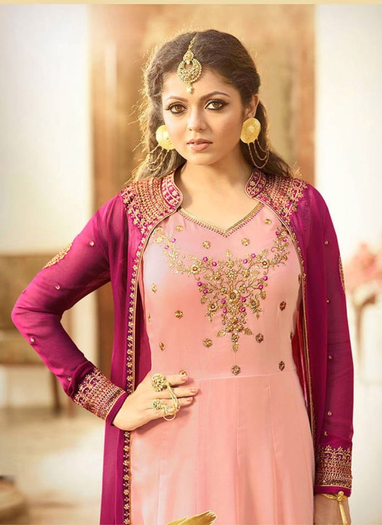 Drashti Dhami Pink Embroidered Wedding Wear Floor Length Anarkali Nitya Vol 113 2303 By LT Fabrics SC/009003