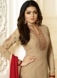 Drashti Dhami Beige Embroidered Festival Wear Churidar Suits Nitya Vol 127 2706 Set By LT Fabrics SC/012777