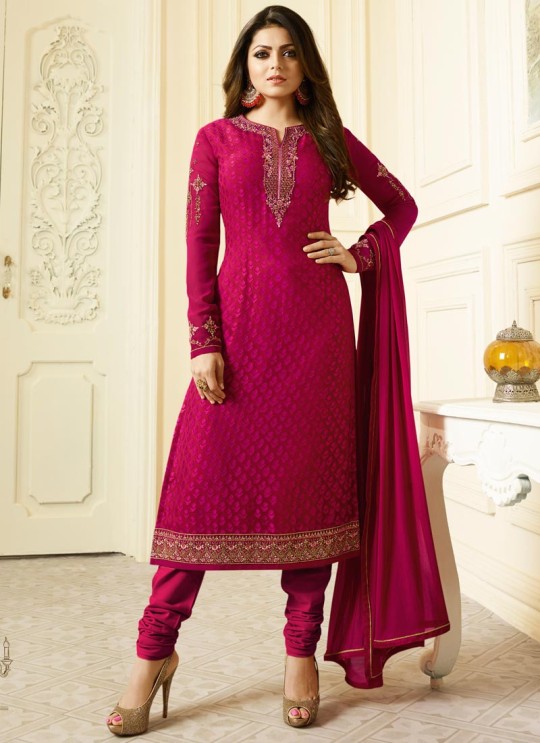 Drashti Dhami Magenta Embroidered Festival Wear Churidar Suits Nitya Vol 127 2703 Set By LT Fabrics SC/012777 Drashti Dhami Magenta Embroidered Festival Wear Churidar Suits Nitya Vol 127 2703 Set By LT Fabrics SC/012777