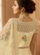 Drashti Dhami Cream Embroidered Wedding Wear Floor Length Anarkali Nitya Vol 128 2802 By LT Fabrics  SC/013148