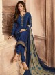 Drashti Dhami Blue Embroidered Festival Wear Straight Suits Nitya Vol 129 2904 Set By LT Fabrics SC/013165