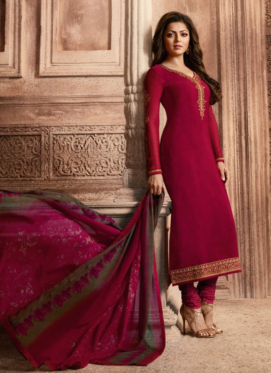 Drashti Dhami Pink Embroidered Festival Wear Straight Suits Nitya Vol 129 2905 Set By LT Fabrics SC/013165
