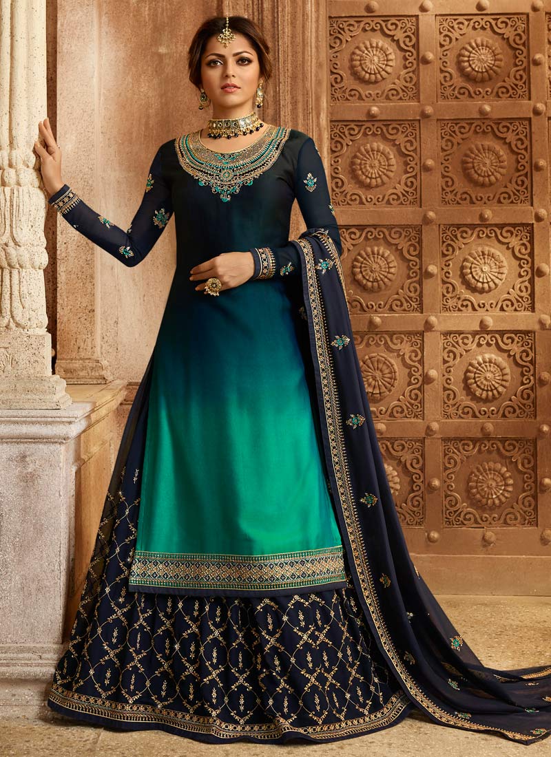 Online Wholesale Drashti Dhami Blue Embroidered Wedding Wear Skirt Kameez  Nitya Vol 130 3002 By LT Fabrics SC/013510 At suryavansicreation.com |  Salwar Kameez Wholesale India, image size:800x1100