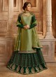 Drashti Dhami Green Embroidered Wedding Wear Skirt Kameez Nitya Vol 130 3001 By LT Fabrics SC/013509