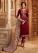 Drashti Dhami Wine Embroidered Wedding Wear Skirt Kameez Nitya Vol 130 3003 By LT Fabrics  SC/013511