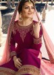 Magenta Satin Georgette Designer Skirt Kameez With Chiffon Dupatta Nitya Vol 133 3303 Set By LT Fabrics SC/014144