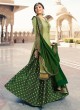 Satin Georgette Embroidered Ceremony Skirt Kameez In Green Color Nitya Vol 133 3304 By LT Fabrics SC/015457