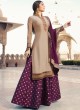 Satin Georgette Embroidered Ceremony Skirt Kameez In Beige Color Nitya Vol 133 3306 By LT Fabrics SC/015459 Satin Georgette Embroidered Ceremony Skirt Kameez In Beige Color Nitya Vol 133 3306 By LT Fabrics SC/015459