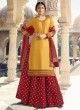 Yellow Satin Georgette Designer Skirt Kameez With Chiffon Dupatta Nitya Vol 133 3307 Set By LT Fabrics SC/014144