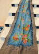 Navy Blue Satin Georgette Embroidered Bridesmaids Churidar Suits With Dola Jacquard Dupatta Nitya Vol 134 3401 By LT Fabrics SC/015173