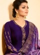 Violet Satin Georgette Embroidered Ceremony Churidar Suits With Dola Jacquard Dupatta Nitya Vol 134 3406 By LT Fabrics SC/015173
