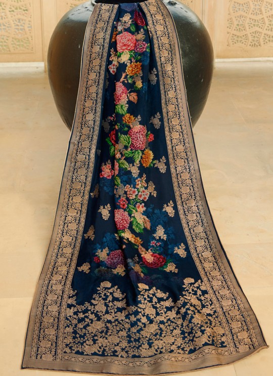 Sea Green Satin Georgette Embroidered Indian Party Wear Churidar Suits With Dola Jacquard Dupatta Nitya Vol 134 3407 By LT Fabrics SC/015173