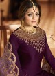 Bridesmaids Satin Georgette Embroidered Garara Suits In Purple Color Nitya Vol 136 3601 By LT Fabrics SC/015141 Bridesmaids Satin Georgette Embroidered Garara Suits In Purple Color Nitya Vol 136 3601 By LT Fabrics SC/015141