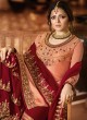 Bridesmaids Satin Georgette Embroidered Garara Suits In Peach Color Nitya Vol 136 3603 By LT Fabrics SC/015143