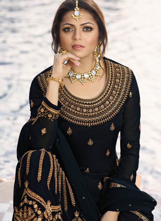 Bridesmaids Georgette Embroidered Garara Suits In Royal Blue Color Nitya Vol 136 3604 By LT Fabrics SC/015144 Bridesmaids Georgette Embroidered Garara Suits In Royal Blue Color Nitya Vol 136 3604 By LT Fabrics SC/015144