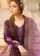 Dola Jacquard Party Wear Straight Cut Suits In Purple Color Nitya Vol 137 3701 By LT Fabrics SC/015272 Dola Jacquard Party Wear Straight Cut Suits In Purple Color Nitya Vol 137 3701 By LT Fabrics SC/015272