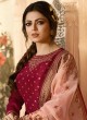 Dola Jacquard Ceremony Straight Cut Suits In Maroon Color Nitya Vol 137 3703 By LT Fabrics SC/015272